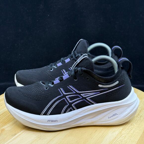 Asics Womens Gel Nimbus 26 1012B601 Black Purple Running Shoes Sneakers Size 7.5 - Picture 7 of 10